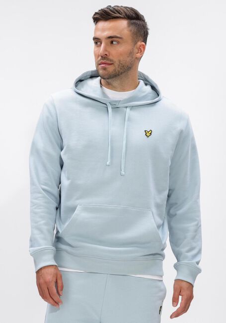 Lichtblauwe LYLE & SCOTT Sweater PULLOVER HOODIE - large