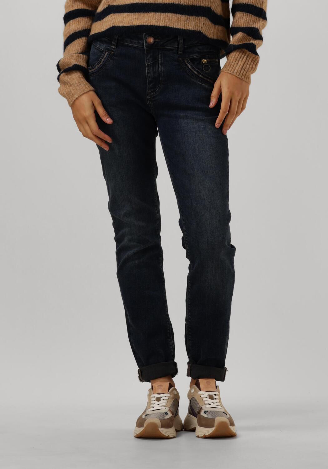 MOS MOSH Klassieke Colla Jeans in Donkerblauw Blue Dames