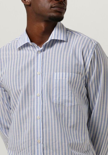Blauwe BUTCHER OF BLUE Casual overhemd STEVIE STRIPE SHIRT - large