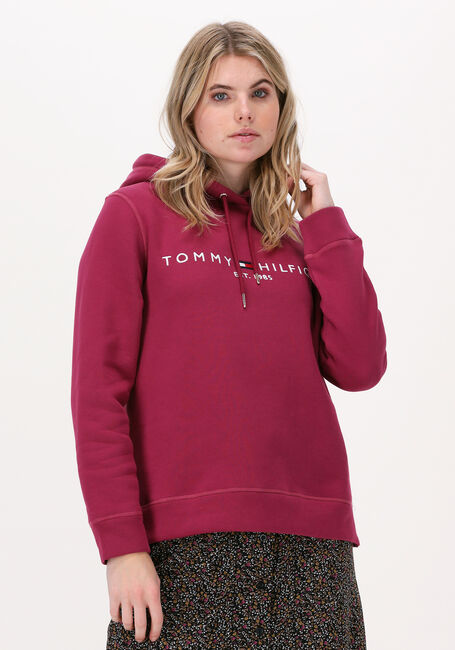 Roze TOMMY HILFIGER Sweater REGULAR HILFIGER HOODIE - large