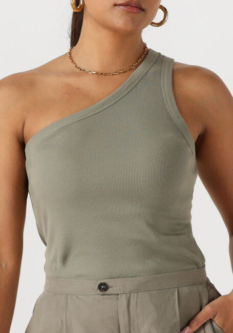 Olijf SELECTED FEMME Top SLFANNA ONE SHOULDER TOP - large
