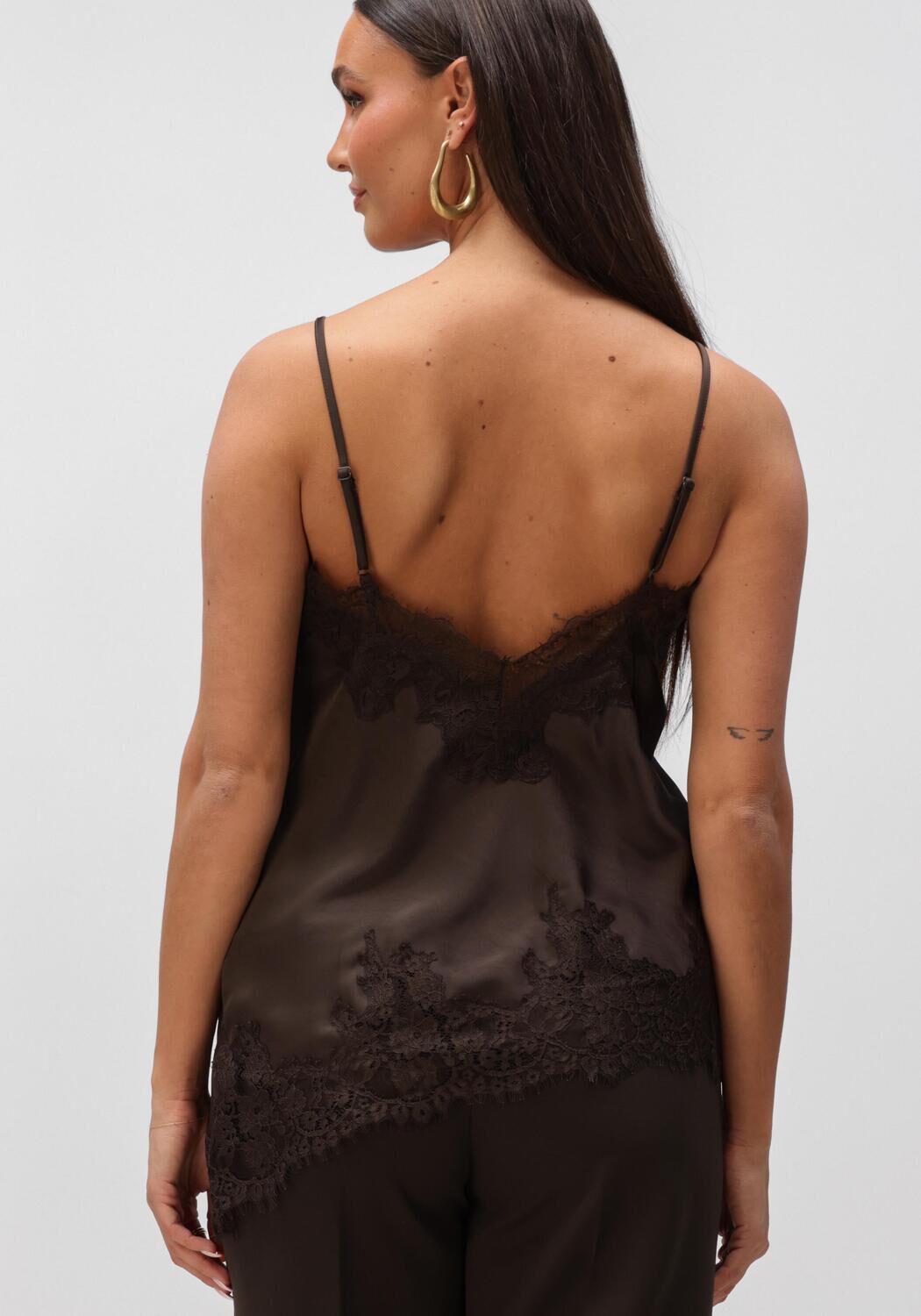 Bruine NEO NOIR Top VIOLE LACE TOP - large