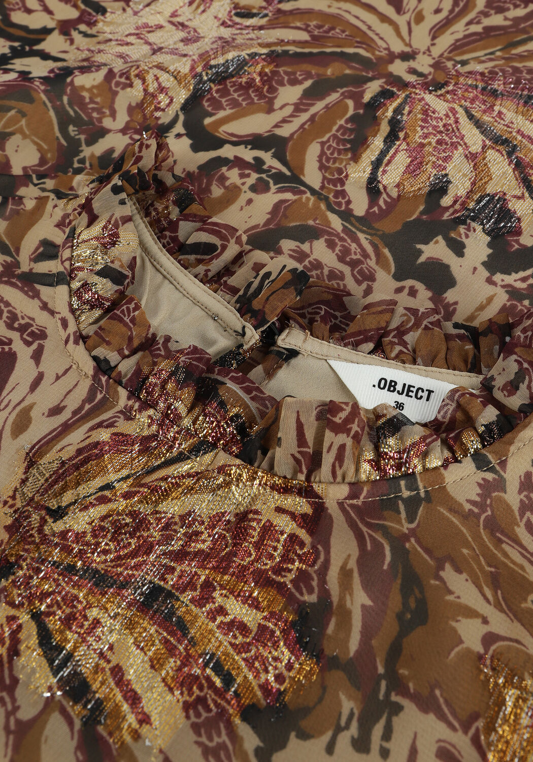 Groene OBJECT Blouses BRITNEY L/S BLOUSE - large