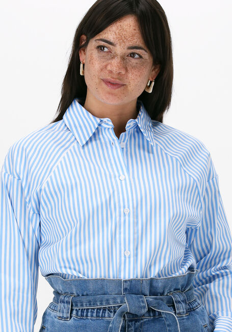 Blauwe LEVETE ROOM Blouses RIONA 2 SHIRT - large