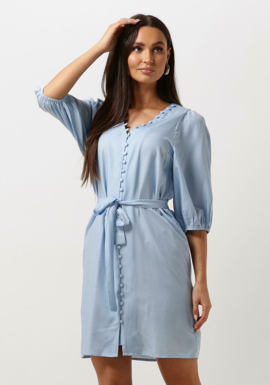 blauwe freebird mini jurk leora mini