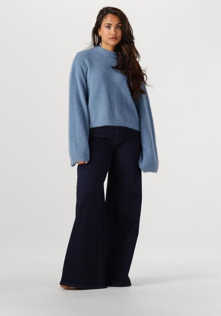 Lichtblauwe ANOTHER LABEL Trui AMAYA KNITTED PULL L/S - large