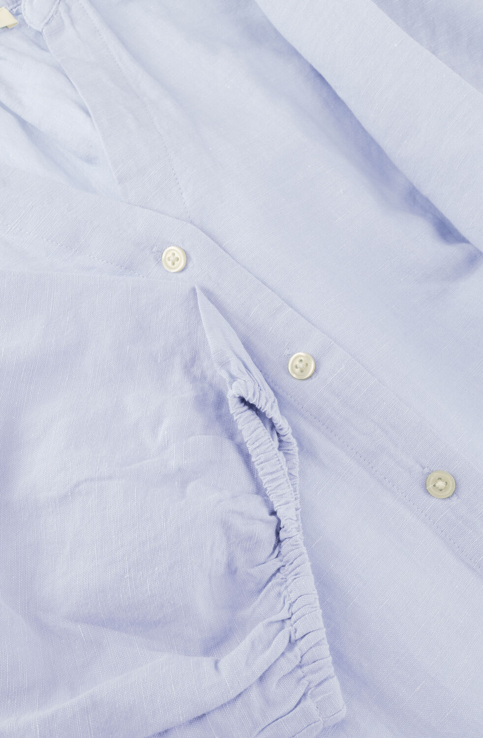 Lichtblauwe SELECTED WOMEN Blouses SLFCLEO-ALBERTA LINEN BLEND SHIRT - large