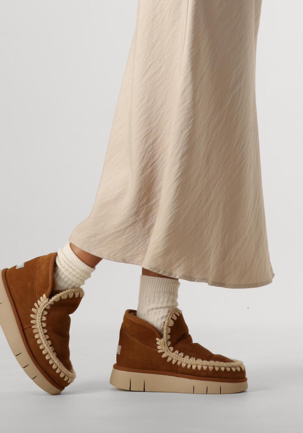 Cognac MOU Vachtlaarzen MINI ESKIMO PLATFORM BOOT - large