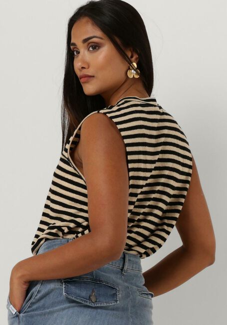 Zwarte PENN & INK Top T-SHIRT STRIPE - large
