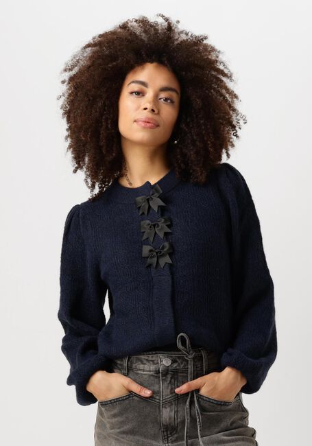 Donkerblauwe Y.A.S. Vest YASBONSA LS KNIT CARDIGAN - large