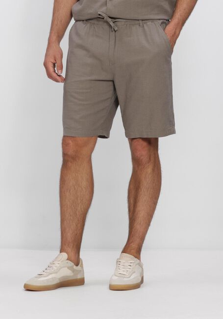 Taupe ANERKJENDT Korte broek AKJAMES COT-LINNEN-VIS SS SHORT - large