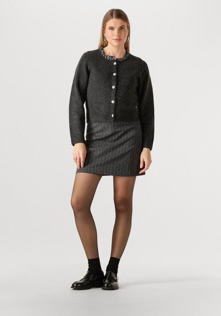 Donkergrijze NEO NOIR Vest MARIE STONE KNIT CARDIGAN - large