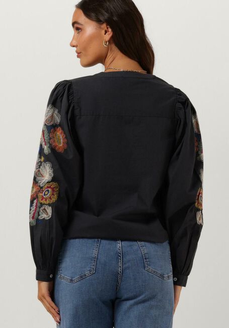 Grijze BY-BAR Blouses RIKKI COLOR EMBROIDERY BLOUSE - large