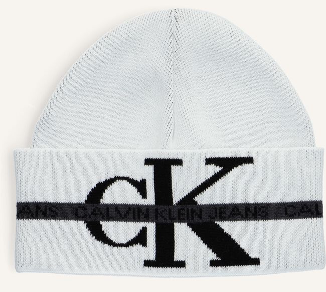 Witte CALVIN KLEIN Muts COTTON TAPE BEANIE Witte CALVIN KLEIN Muts COTTON TAPE BEANIE - large