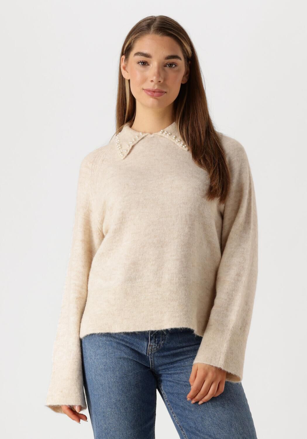 Y.A.S. Dames Truien & Vesten Yasneris Ls Knit Pullover Beige