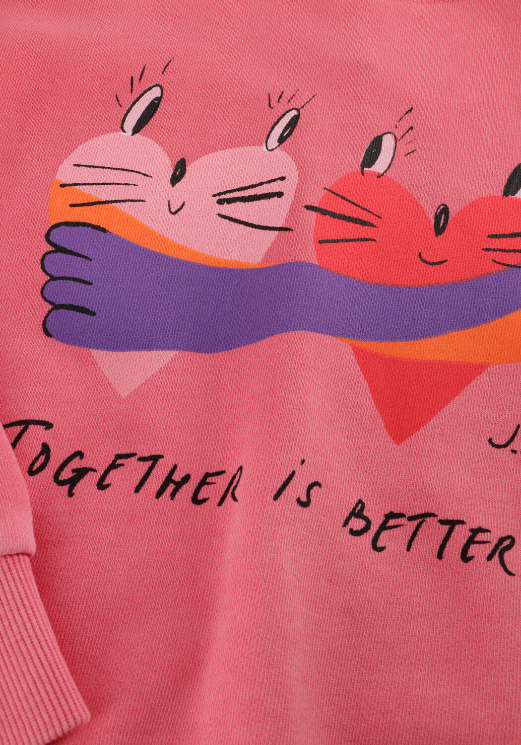 Roze Jelly Mallow Trui TOGETHER PIGMENT RUFFLED SWEATSHIRT - large