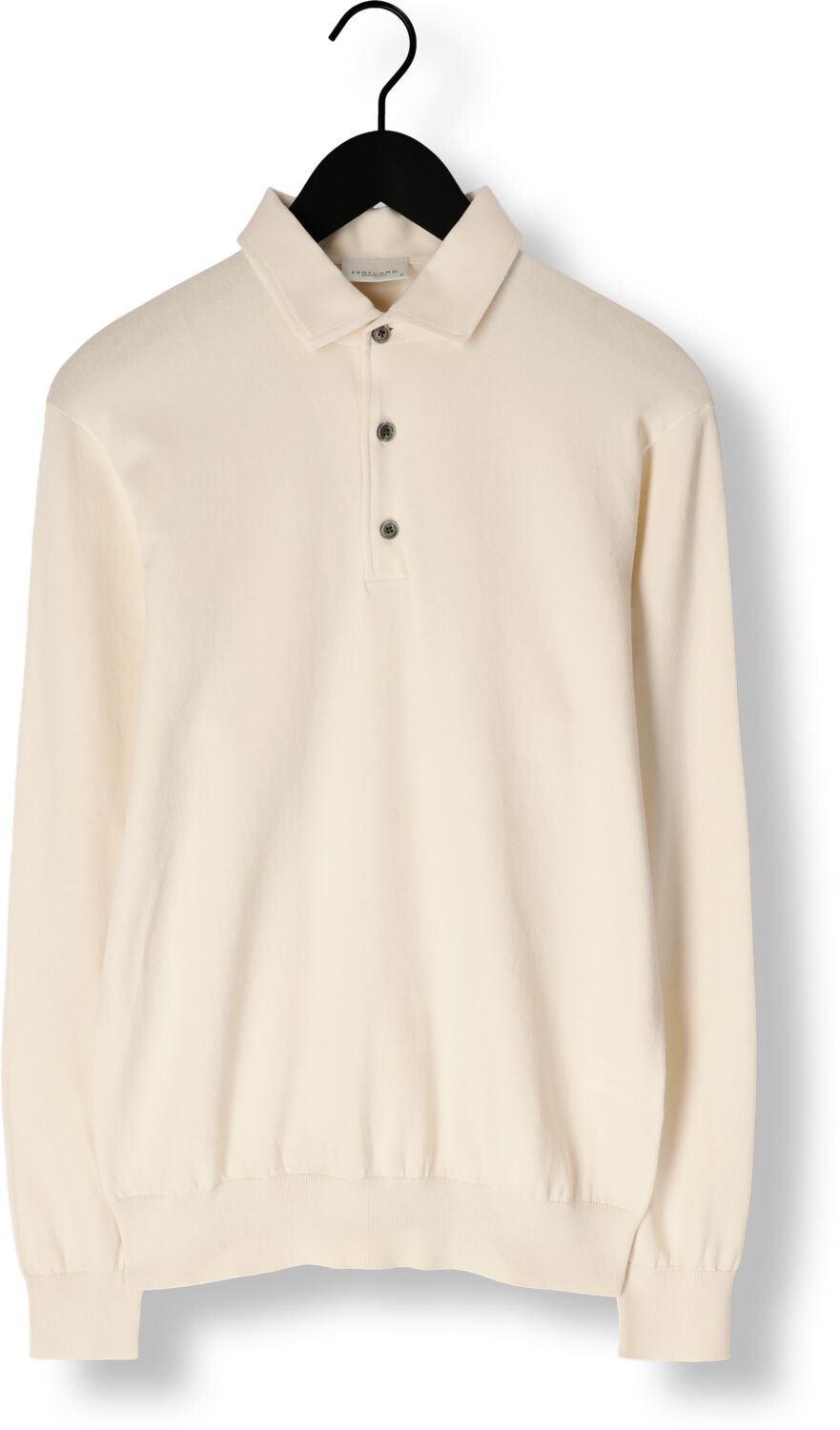PROFUOMO Heren Truien & Vesten Polo Onepiece Luxury Basic Ecru