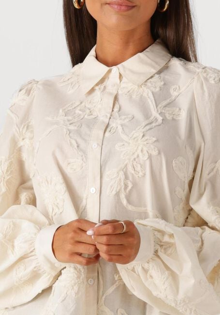 Ecru SUMMUM Blouses BLOUSE TAPE PATTERN VOILE - large