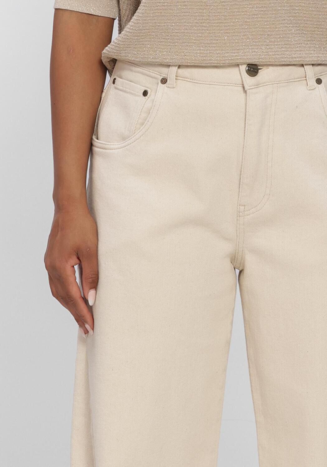 Ecru NUKUS Wijde broek PETRA PANTS - large