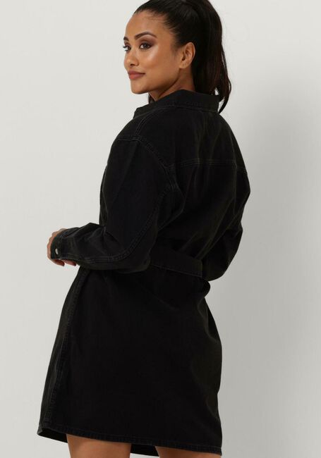 Zwarte CALVIN KLEIN Mini jurk BELTED UTILITY DENIM SHIRT DRESS - large