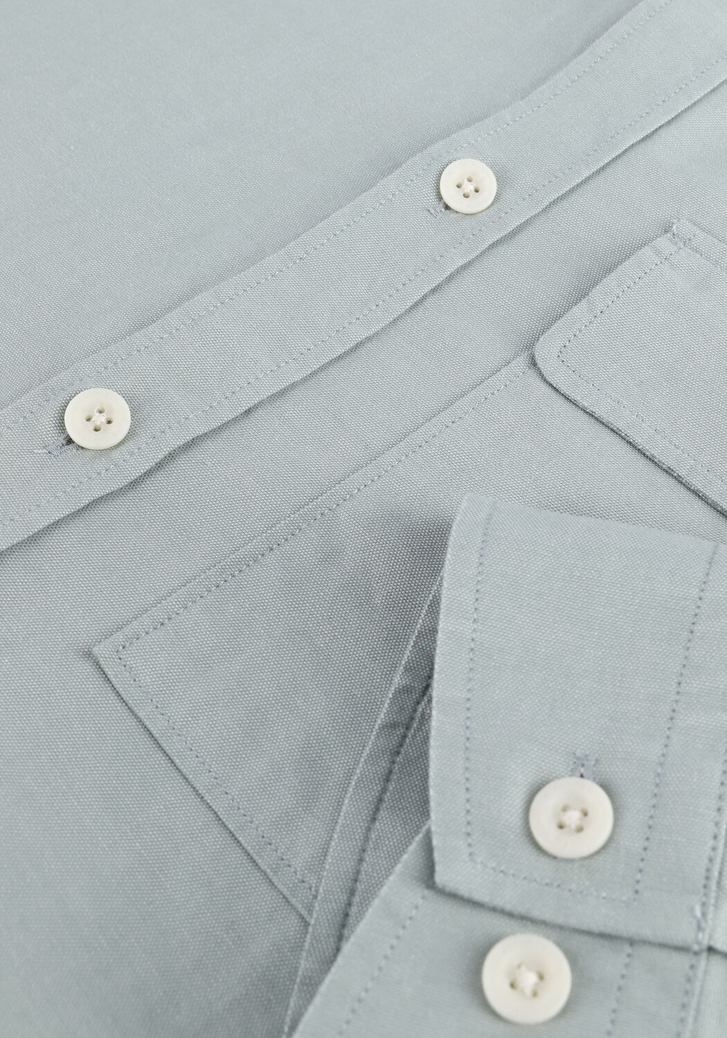 Mint CAST IRON Casual overhemd LONG SLEEVE SHIRT RELAXED FIT SOFT CHAMBRAY - large