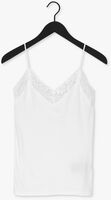 Witte SELECTED FEMME Top SLFMANDY RIB LACE SINGLET