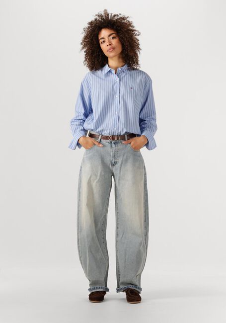 Lichtblauwe ABRAND JEANS Wide jeans MID BARREL JEAN ALEXIS - large