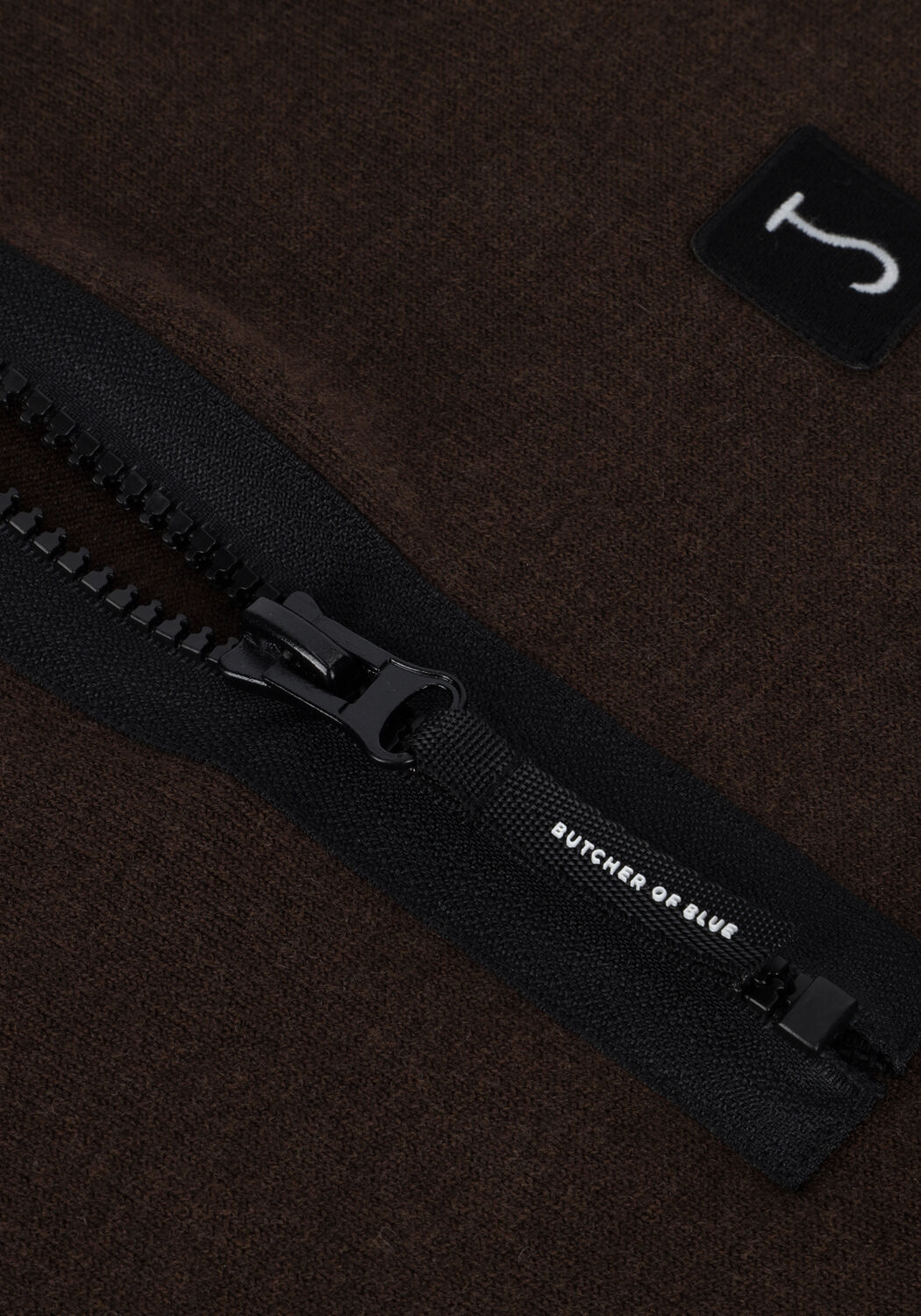 Bruine BUTCHER OF BLUE Trui CLIFDEN HALFZIP - large