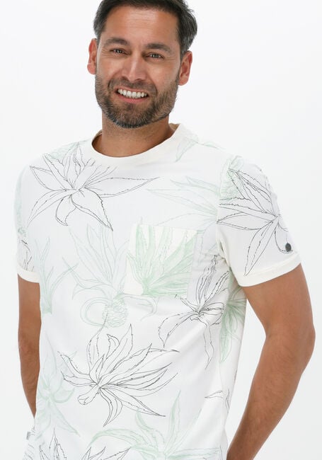 Beige CAST IRON T-shirt SHORT SLEEVE R-NECK REGULAR FIT TWILL JERSEY - large
