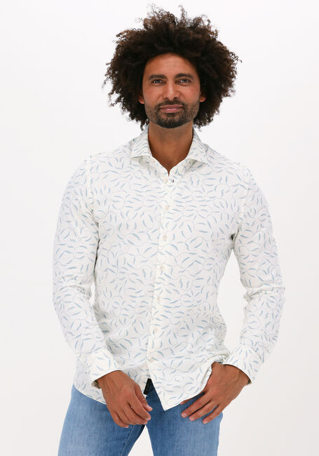 Witte VANGUARD Casual overhemd LONG SLEEVE SHIRT BRANCHES PRINT ON FINE JERSEY - large