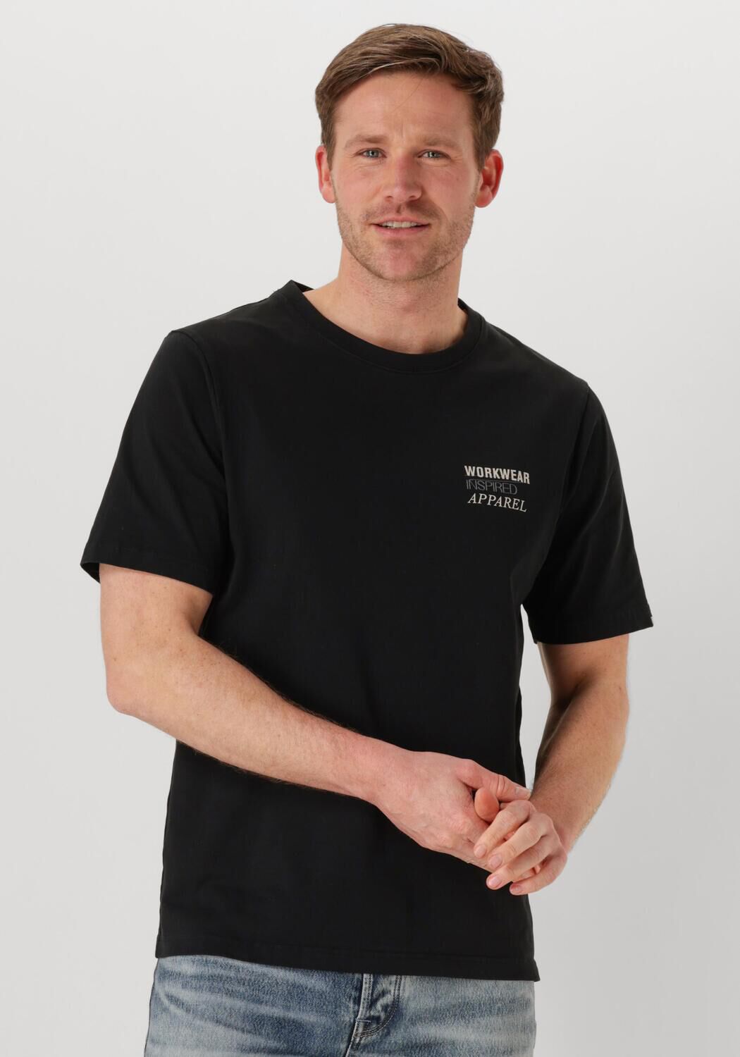 ANERKJENDT Heren Polo's & T-shirts Akkikki Seasonal Tee Zwart