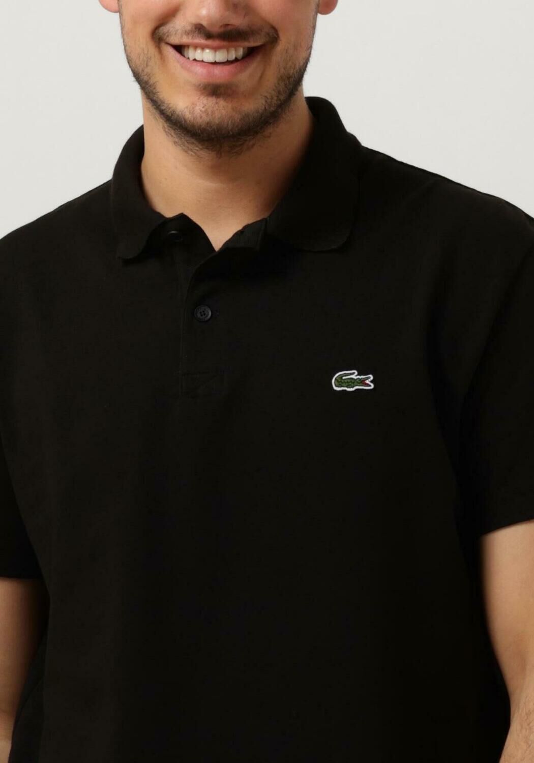 Black lacoste deals polo