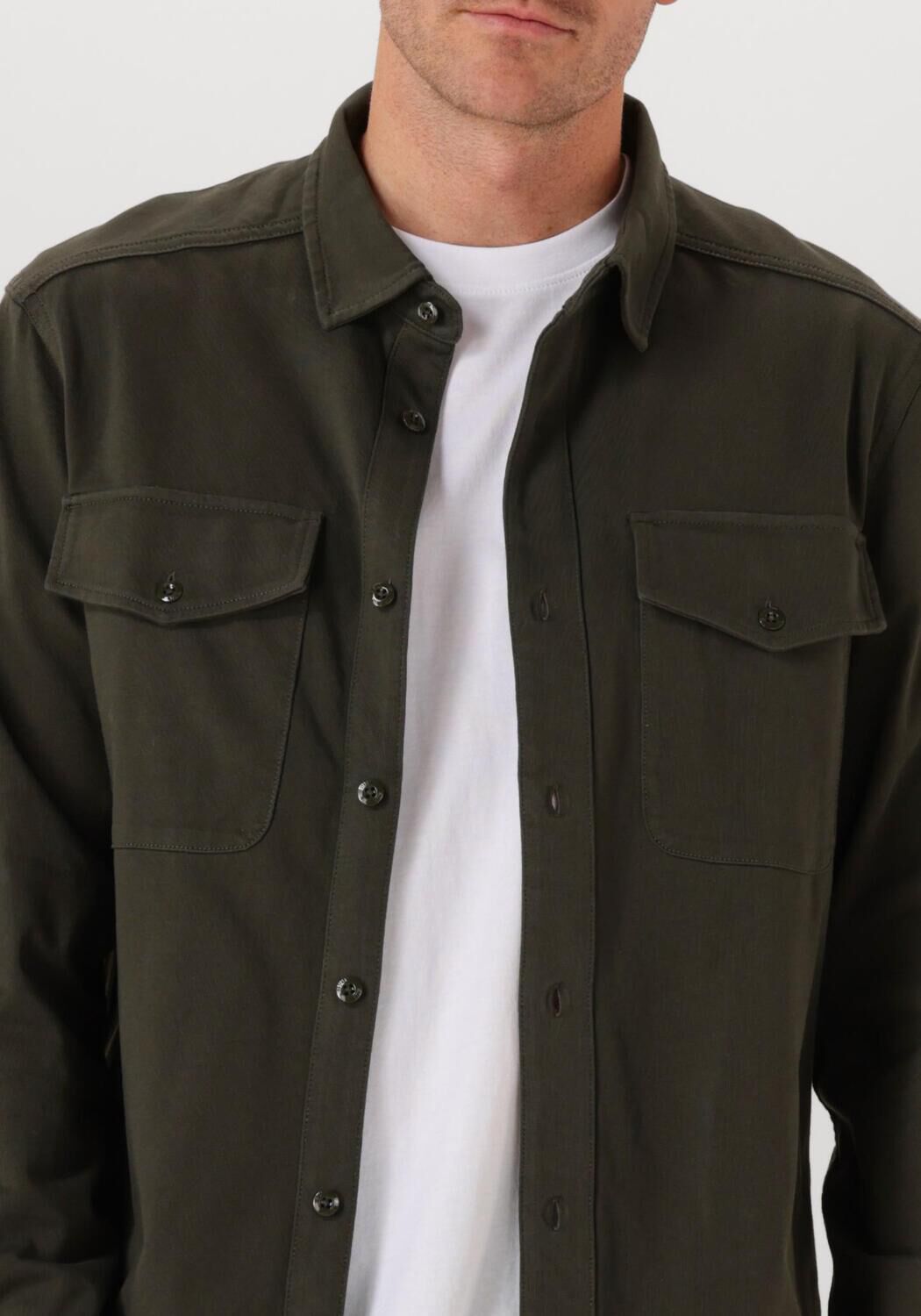 G-STAR RAW Heren Overhemden Marine Jersey Shirt L\s Grijs