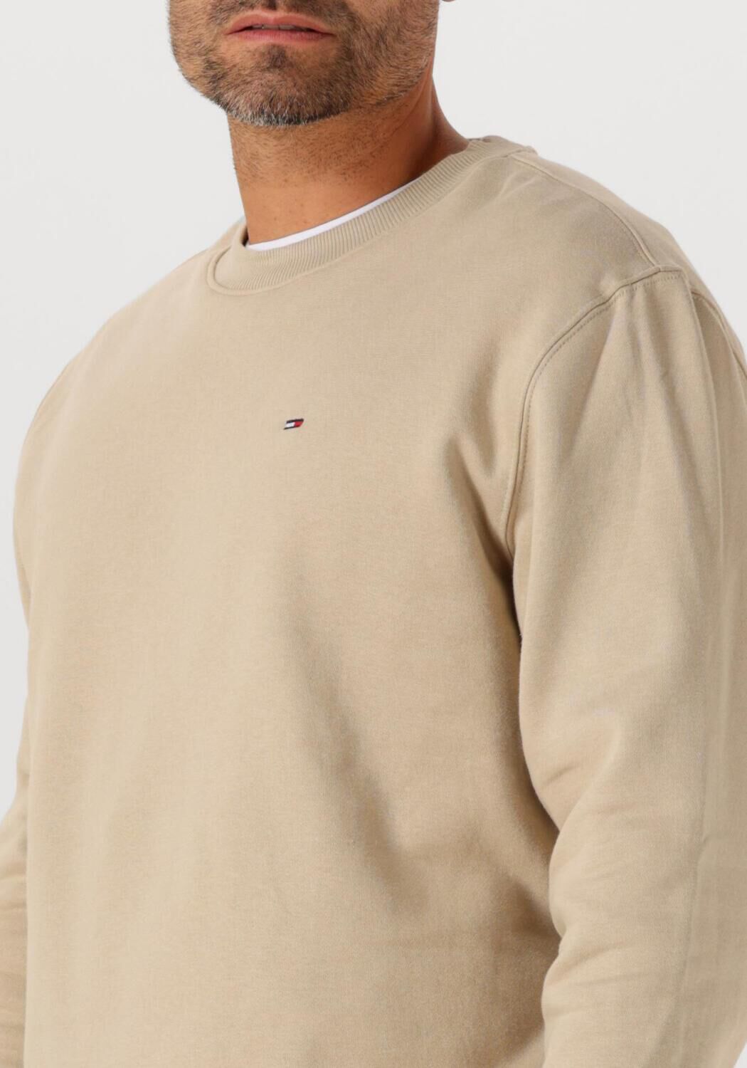 TOMMY JEANS Heren Truien & Vesten Tjm Reg S Flag Crew Ext Beige