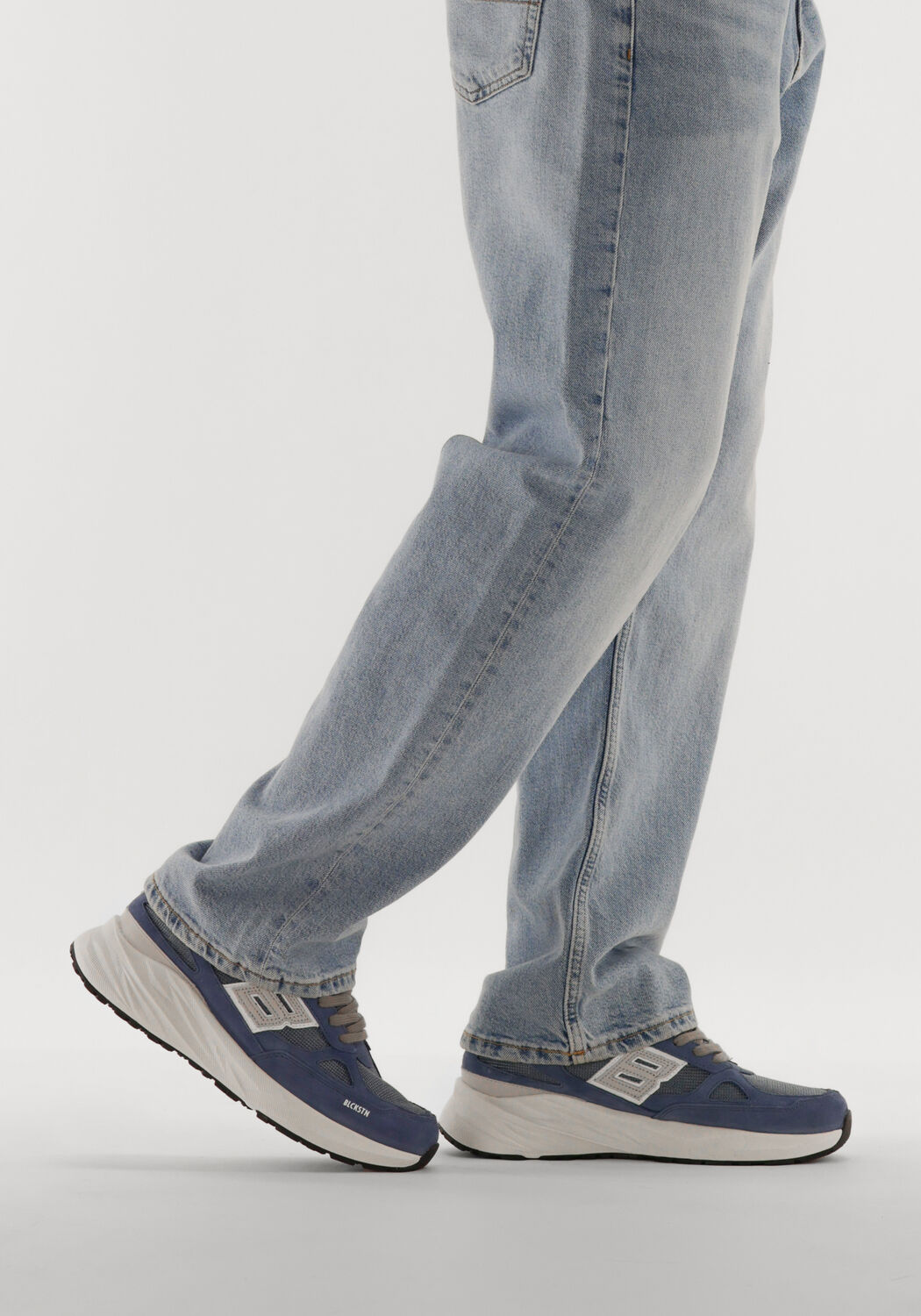 Blauwe BLACKSTONE Lage sneakers FLINT MOSS - large