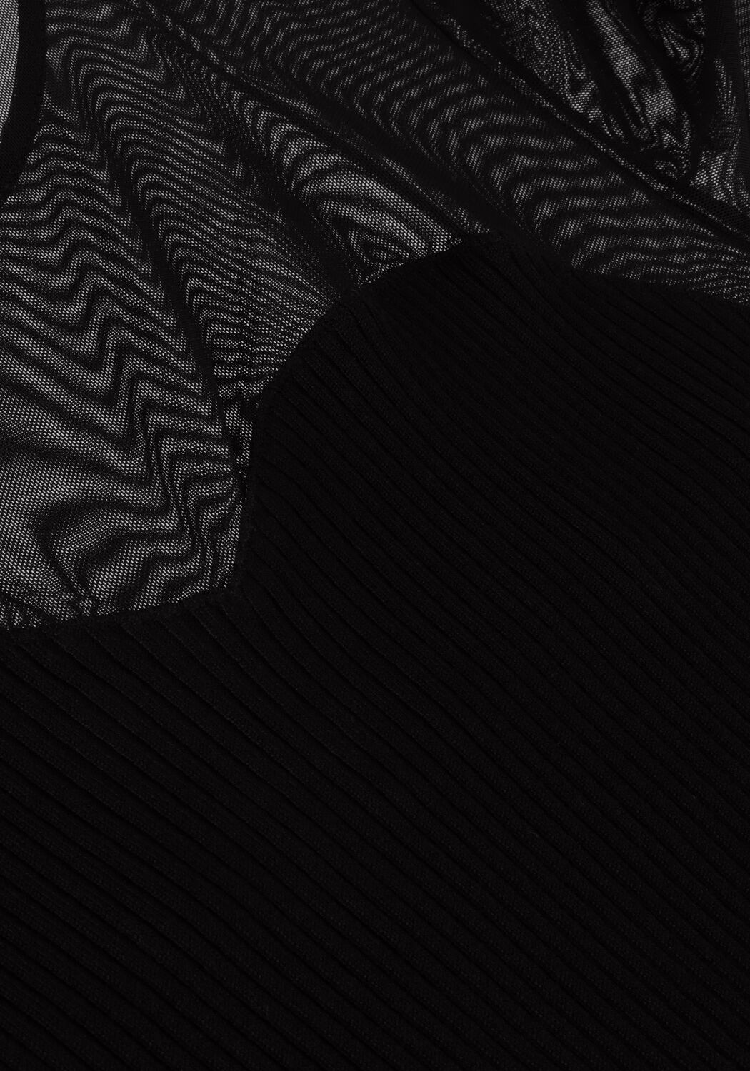 Zwarte CO'COUTURE Midi jurk BADUCC MIX CORSET DRESS - large