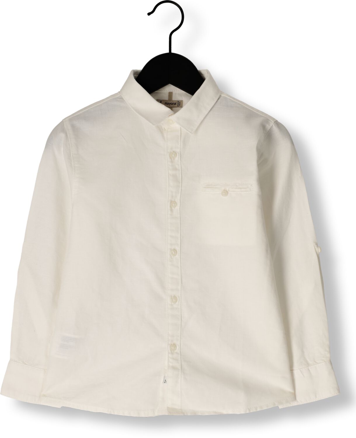 MAYORAL Jongens Overhemden Linen Shirt Wit