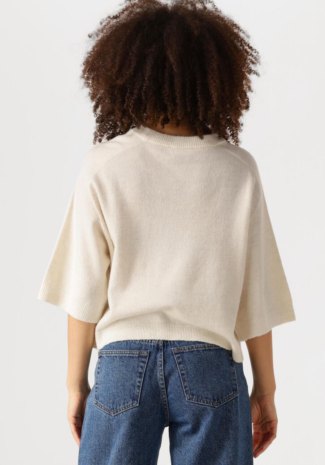 EDITED Dames Truien & Vesten Birla Knit Shirt Gebroken Wit