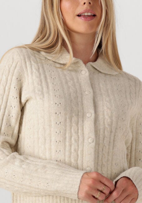 Ecru NEO NOIR Trui EMELIE KNIT CARDIGAN - large