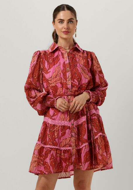 Roze Y.A.S. Mini jurk YASACACIA LUREX LS DRESS - large