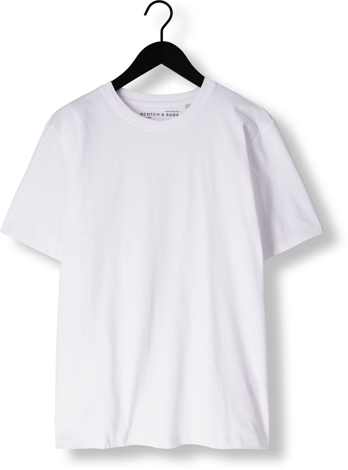 SCOTCH & SODA Heren Polo's & T-shirts Logo T-shirt Wit
