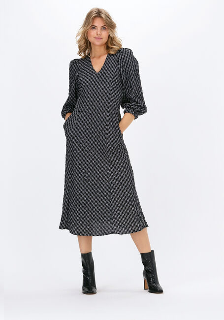 Zwarte LOLLYS LAUNDRY Midi jurk LAKE DRESS - large