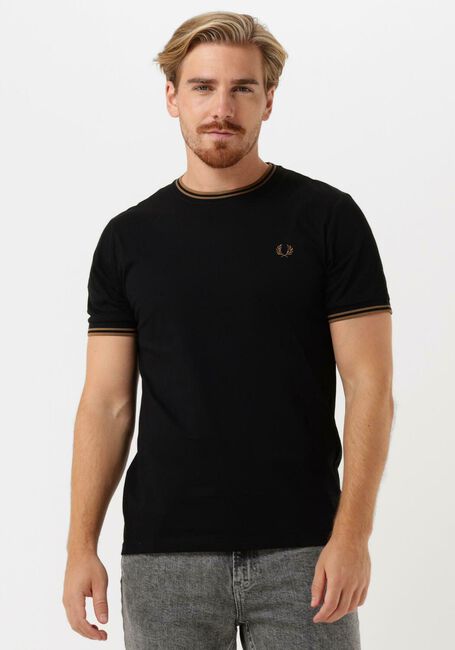 Zwarte FRED PERRY T-shirt TWIN TIPPED T-SHIRT - large