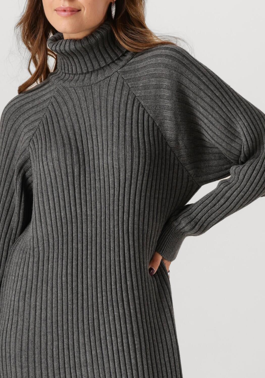 Y.A.S. Dames Jurken Yasmavi Knit Midi Rollneck Dress Grijs