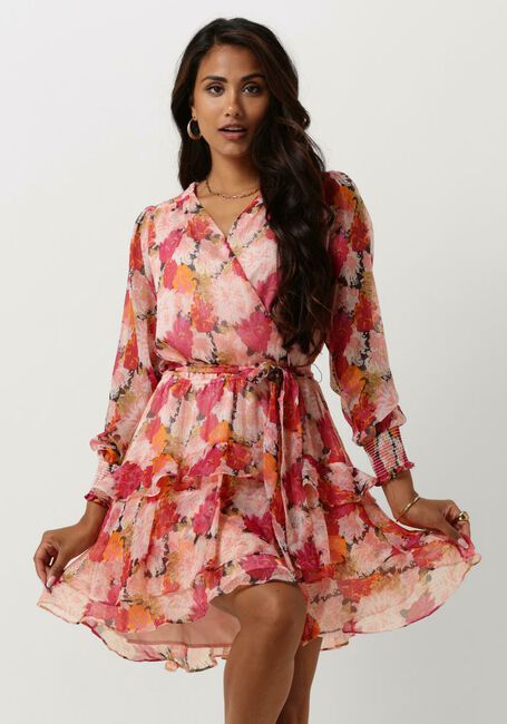 Roze NEO NOIR Mini jurk DENNIE MAXI FLOWER DRESS - large