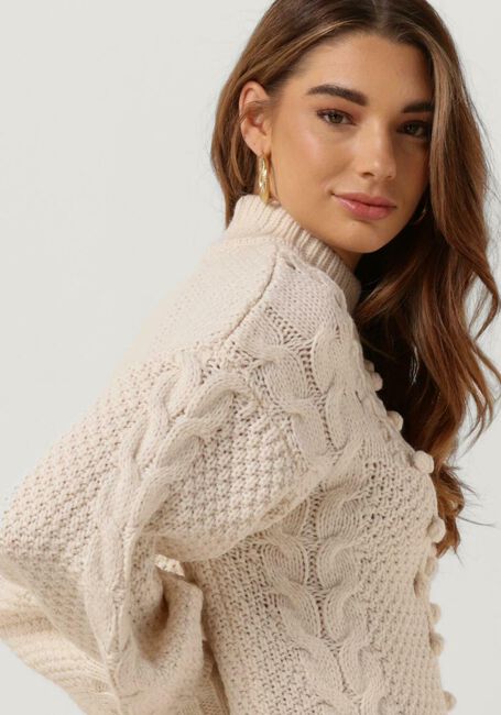 Beige OBJECT Midi jurk ALISON L/S KNIT DRESS - large