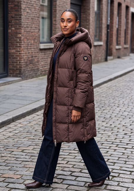 Bruine MOS MOSH Gewatteerde jas MMNOVA SQUARE DOWN COAT - large