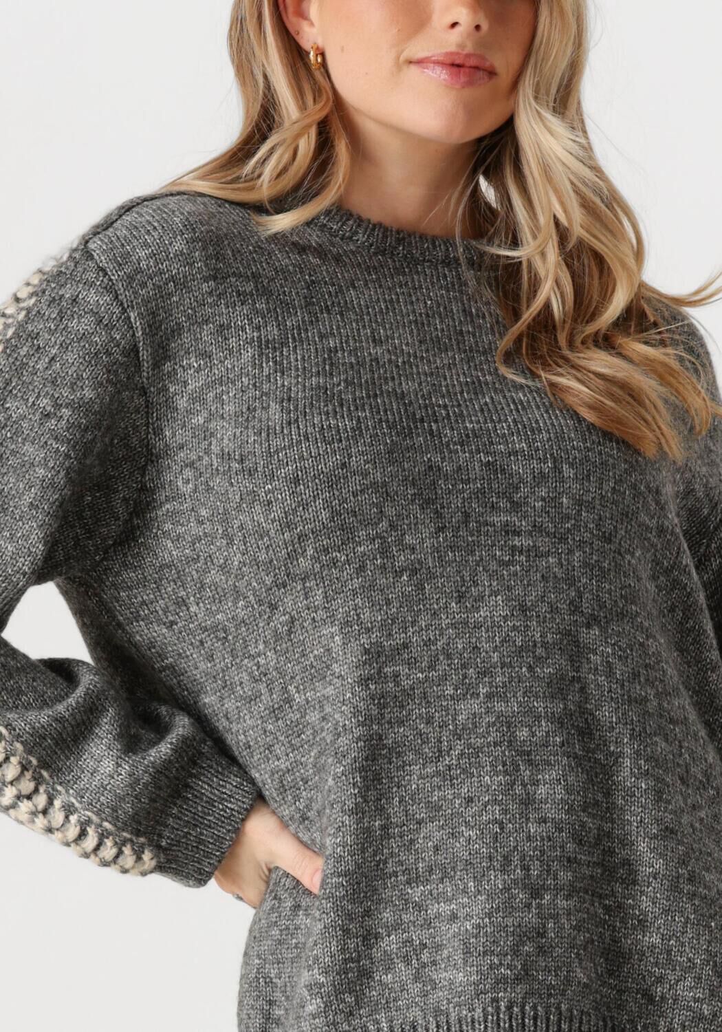 MODSTRÖM Modström Dames Truien & Vesten Linemd O-neck Donkergrijs
