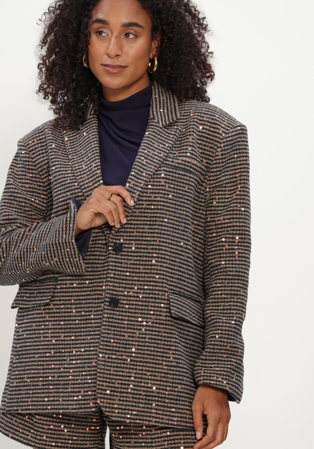 Bruine STUDIO AMAYA Trui MIDNIGHT BLAZER - large