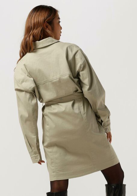Beige CALVIN KLEIN Midi jurk BADGE BELTED SHIRT DRESS - large